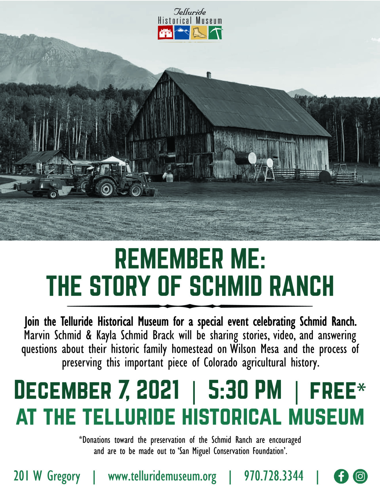 Remember Me The Story of Schmid Ranch Telluride Historical Museum